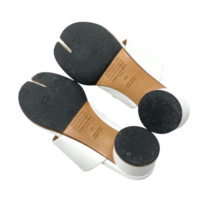 Maison Margiela メゾンマルジェラ Tabiサンダル 足袋ローヒールミュール ホワイト 36 S58WP0234