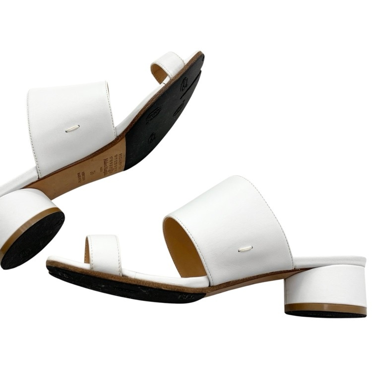Maison Margiela メゾンマルジェラ Tabiサンダル 足袋ローヒールミュール ホワイト 36 S58WP0234