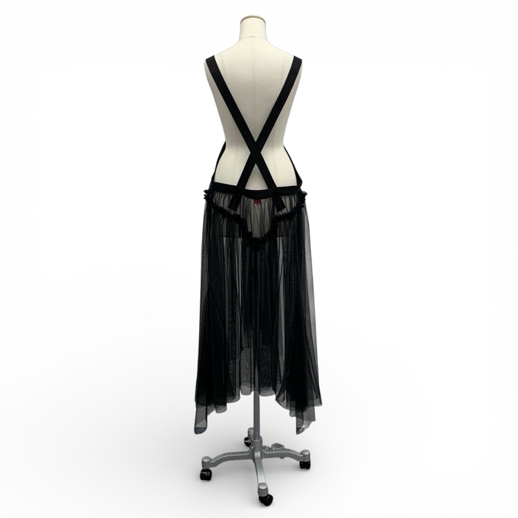 FETICO フェティコ TULLE PINAFORE DRESS チュールピナフォールドレスワンピース ブラック 1 FTC234-0808