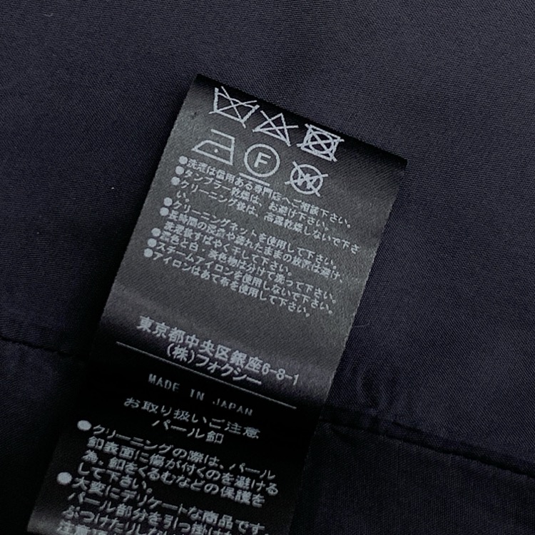 FOXEY フォクシー ドレス モンド ワンピース パールボタン ミッドナイトブルー 40 42412-AOOF