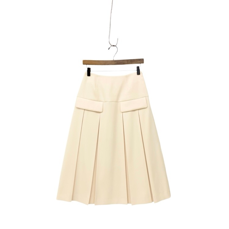 BORDERS at BALCONY ボーダーズアットバルコニー FLAP SKIRT スカート ボックスプリーツ BD2411-3H-07