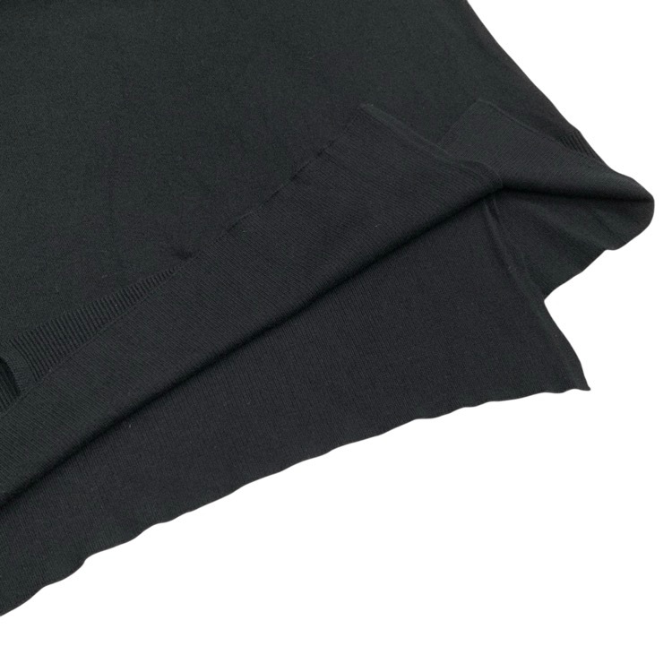 ENFOLD エンフォルド SLIT-RIB PULLOVER スリットリブプルオーバーニット バイカラー ブラック 38 300GA270-1810