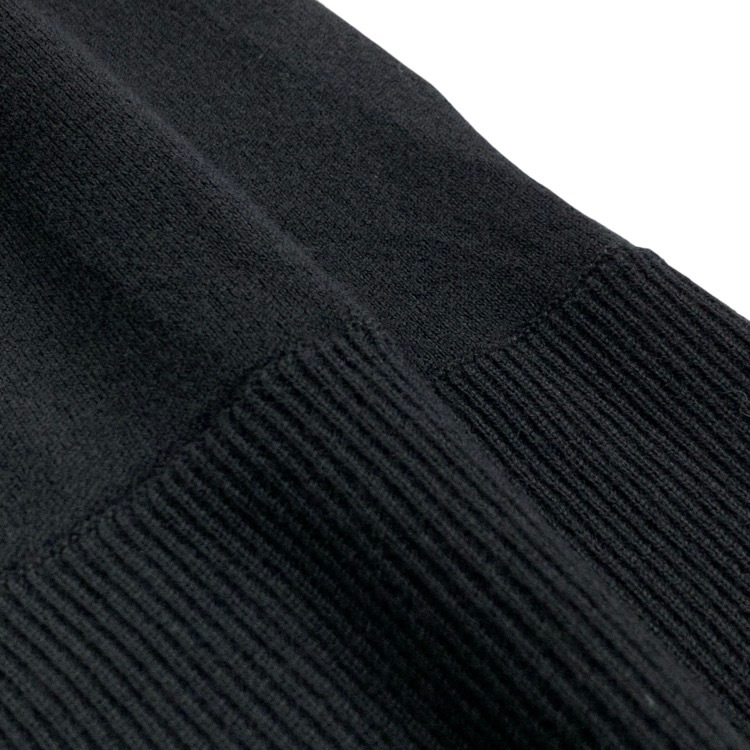 ENFOLD エンフォルド SLIT-RIB PULLOVER スリットリブプルオーバーニット バイカラー ブラック 38 300GA270-1810