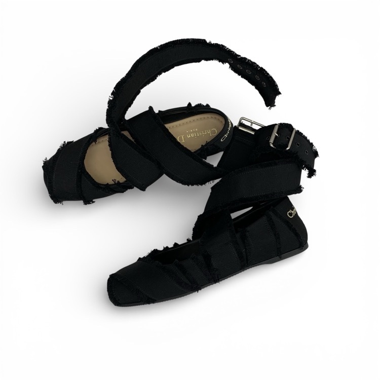 Dior ディオール ソンジュ SONGE BALLET FLAT ブラック 36D KDB881GGN