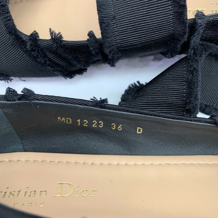 Dior ディオール ソンジュ SONGE BALLET FLAT ブラック 36D KDB881GGN