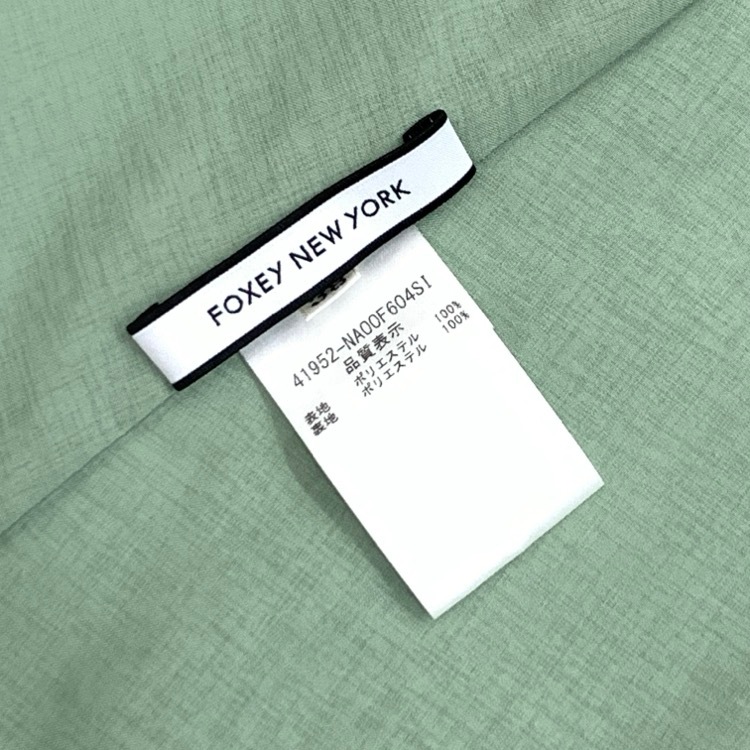 FOXEY NEWYORK フォクシー スモック ドレス ミントグリーン 38 41952-NA00F604SI