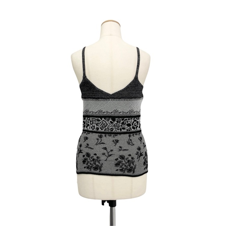 Mame Kurogouchi マメクロゴウチ Floral Jacquard Knit Camisole Top ブラック 2 MM26SS-KN083