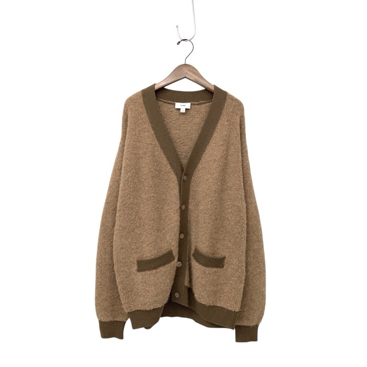 HYKE ハイク ALPACA SWEATER CARDIGAN アルパカ カーディガン キャメル 4 11326