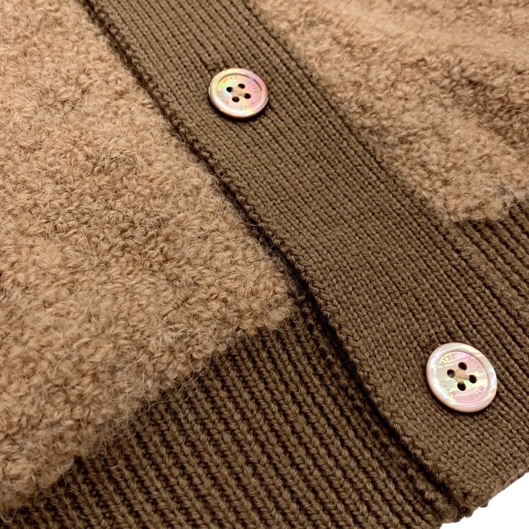 HYKE ハイク ALPACA SWEATER CARDIGAN アルパカ カーディガン キャメル 4 11326