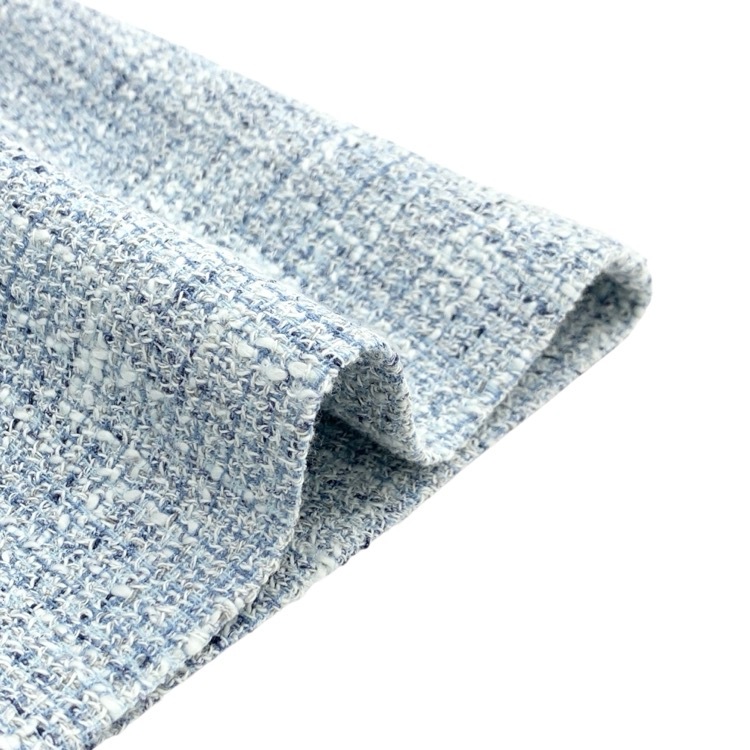 2024AW FOXEY NEW YORK フォクシー スカート ジャネット ツイード ベビーブルー 38 44857-NASOE