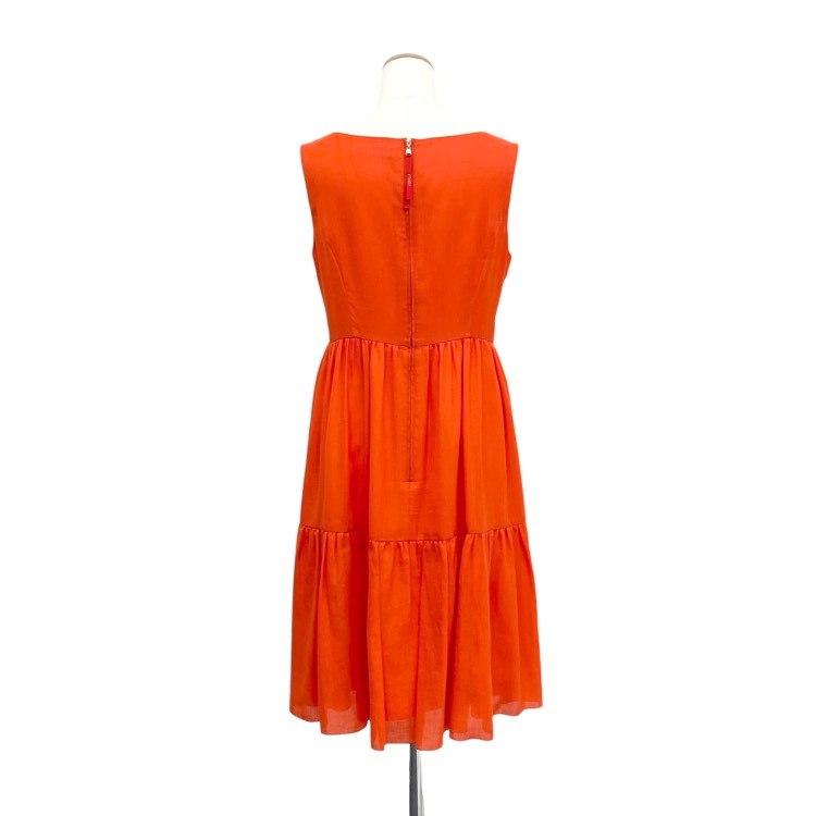 FOXEY NEWYORK フォクシー ドレス トマトレッド 38 40966-NSOOA 古着