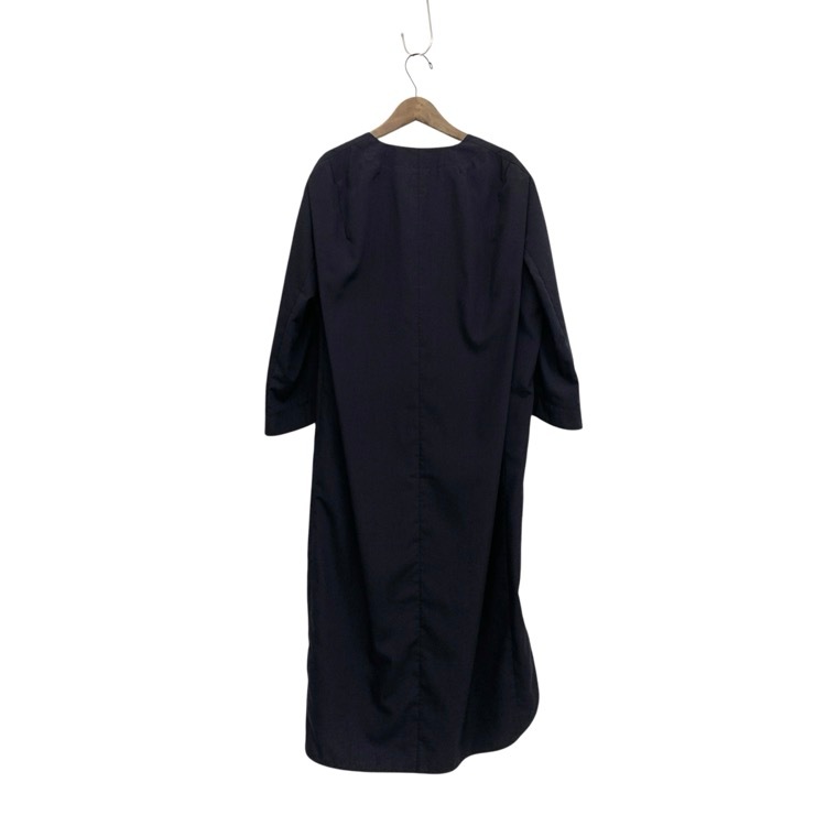 Mame Kurogouchi マメクロゴウチ Floral Embroidery V-Neck Dress 花柄刺繍Vネックワンピース ネイビー 1 MM24FW-DR053