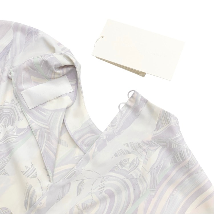Mame Kurogouchi マメクロゴウチ Marble Print Jersey Short Sleeve Top パープル 2 MM26SS-JS059