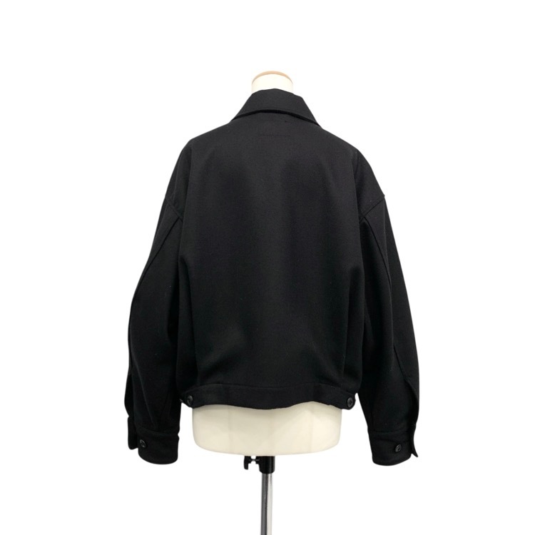 HYKE ハイク WOOL SHIRT JACKET ウールシャツジャケット ブラック 1 242-17457