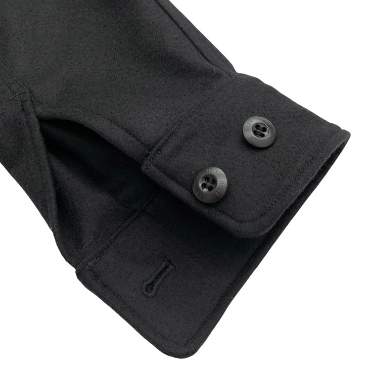HYKE ハイク WOOL SHIRT JACKET ウールシャツジャケット ブラック 1 242-17457