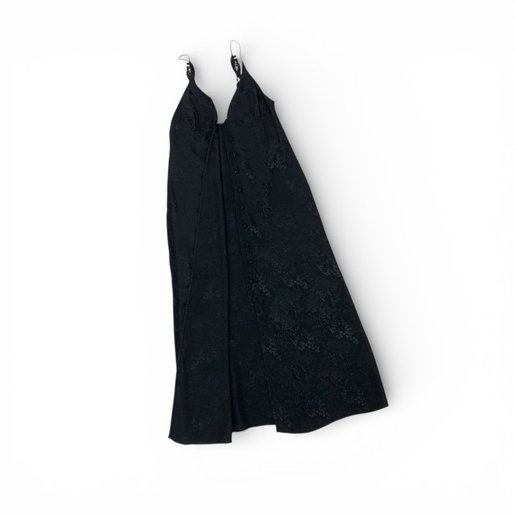 Mame Kurogouchi マメクロゴウチ Floral Jacquard Camisole Dress 野草柄ジャガードキャミソールワンピース ブラック 1 MM24FW-DR041