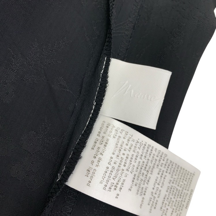 Mame Kurogouchi マメクロゴウチ Floral Jacquard Camisole Dress 野草柄ジャガードキャミソールワンピース ブラック 1 MM24FW-DR041