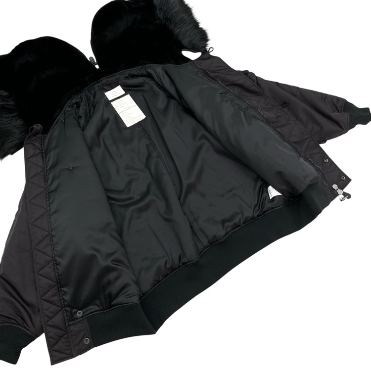 HYKE ハイク TYPE N-2 JACKET ビッグシルエットブルゾン ボンバージャケット ブラック 4 17414