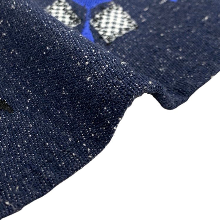 Rene ルネ シルク 刺繍ドレス ビジューボタン ネイビー 36 6436672