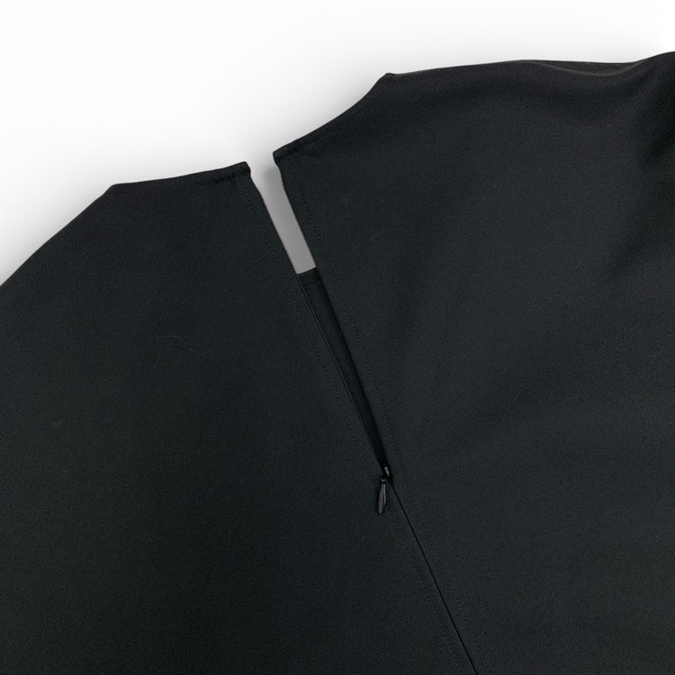 未使用品 LOHEN ローヘン ハイカウントダブルクロス ノーカラーブラウス ブラック F LH24SS-BL001
