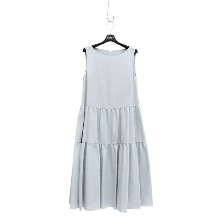 FOXEY NEWYORK フォクシー ナンタケットドレス ティアード ブルー 40 42032-NAOOF