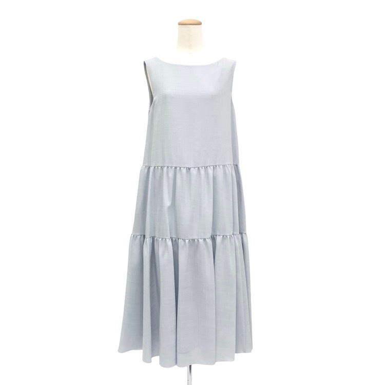 FOXEY NEWYORK フォクシー ナンタケットドレス ティアード ブルー 40 42032-NAOOF
