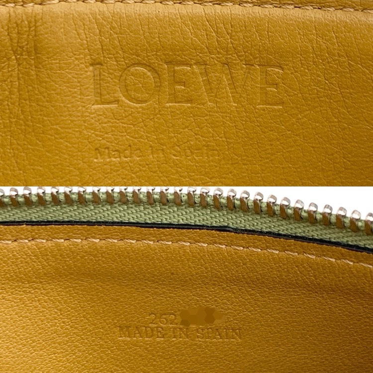 LOEWE ロエベ アナグラム コインカードホルダー コインケース ライトグレー グリーン C500R50X01