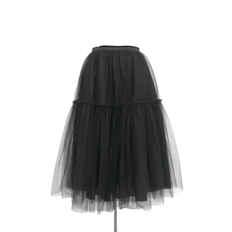 FOXEY フォクシー チュール スカート アネット ブラック 38 41823-ASOO