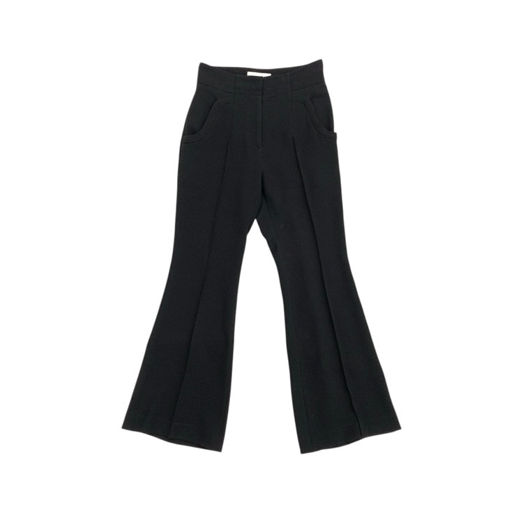 Mame Kurogouchi マメクロゴウチ ハイウエストセンタークリーストラウザーズ パンツ ブラック 2 MM22PS-PT727
