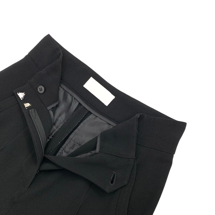 Mame Kurogouchi マメクロゴウチ ハイウエストセンタークリーストラウザーズ パンツ ブラック 2 MM22PS-PT727