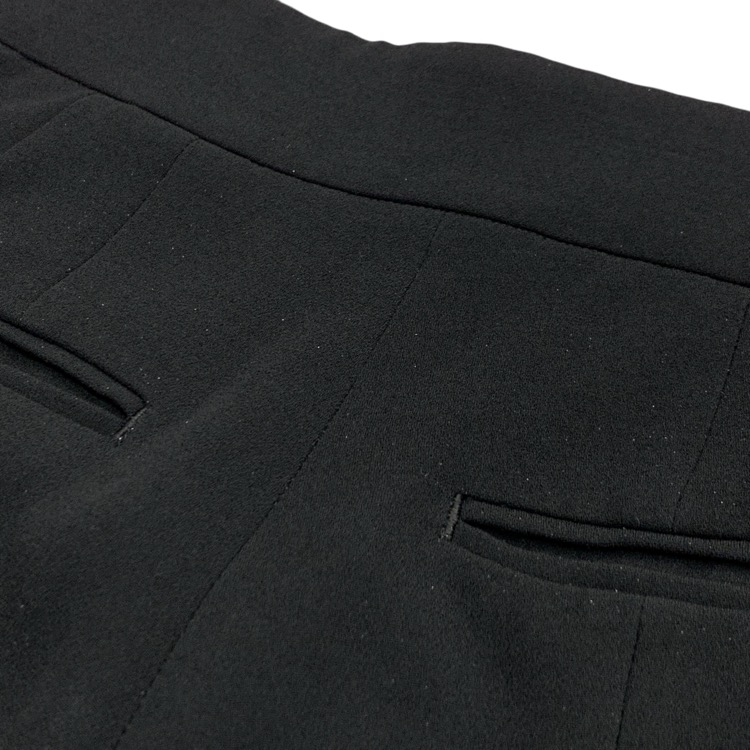 Mame Kurogouchi マメクロゴウチ ハイウエストセンタークリーストラウザーズ パンツ ブラック 2 MM22PS-PT727