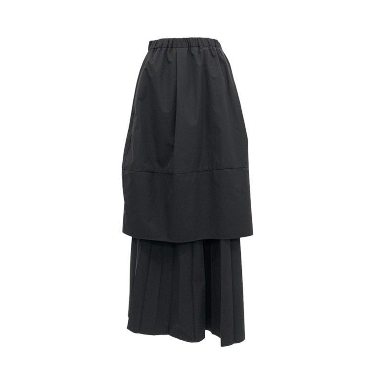 2025SS nagonstans ナゴンスタンス layered skirt レイヤードスカート ブラック M 470IS431-0831