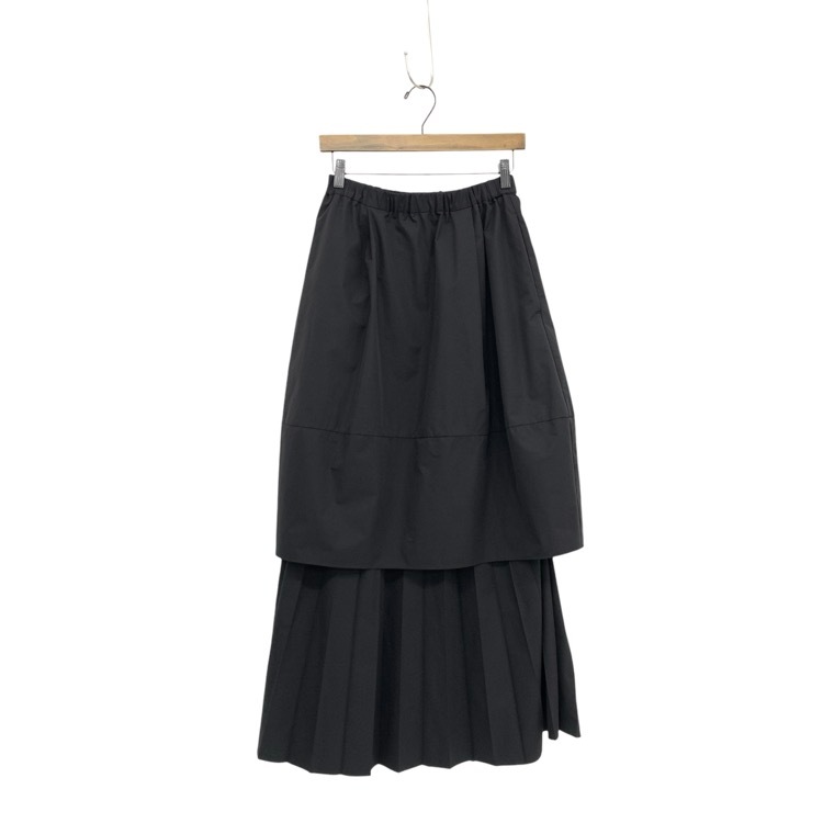 2025SS nagonstans ナゴンスタンス layered skirt レイヤードスカート ブラック M 470IS431-0831