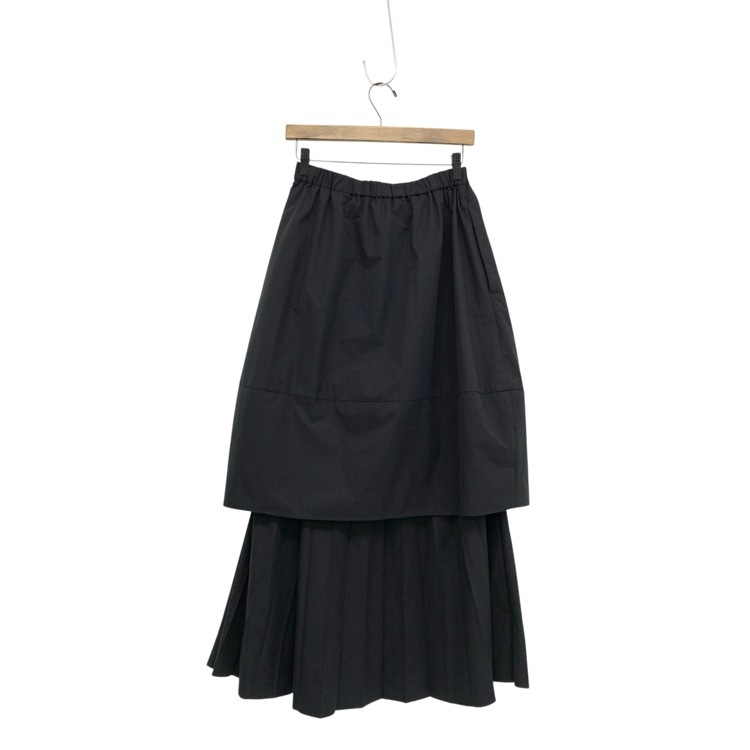2025SS nagonstans ナゴンスタンス layered skirt レイヤードスカート ブラック M 470IS431-0831