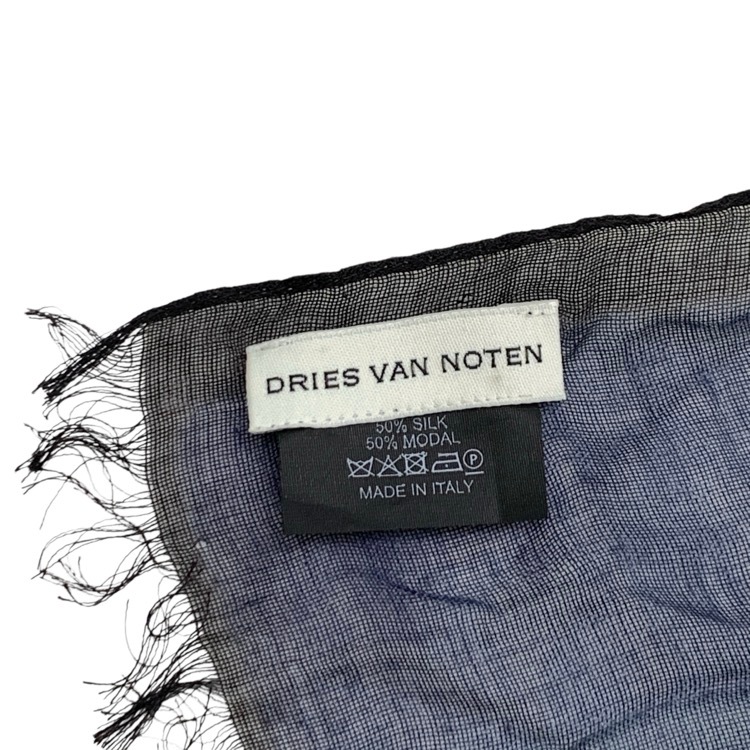 DRIES VAN NOTEN ドリスヴァンノッテン フラワー柄 大判ストール シルクモダール マルチカラー