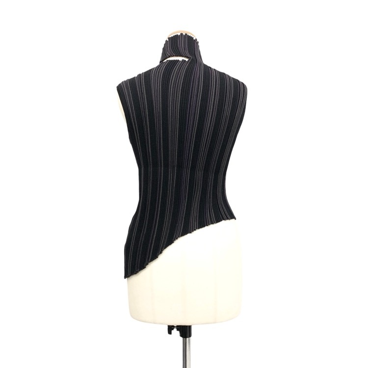 PHOTOCOPIEU MARGA アシンメトリーノースリーブオーバルニットトップ ブラック 36 251MAR
