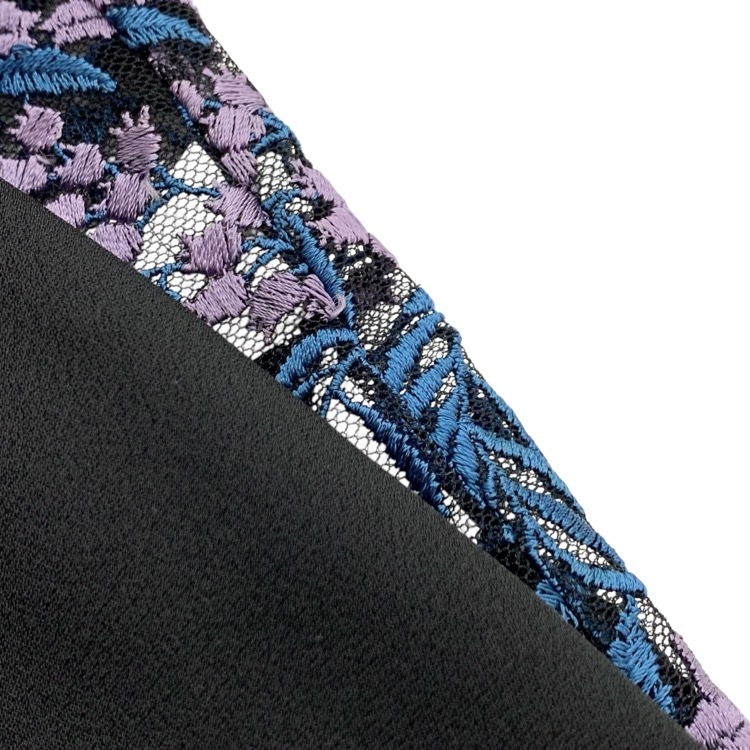 Mame Kurogouchi マメクロゴウチ Tulle Embroidered & Scalloped Tops 桜刺繍チュールレーストップス パープル 2 MM17SS-SH012