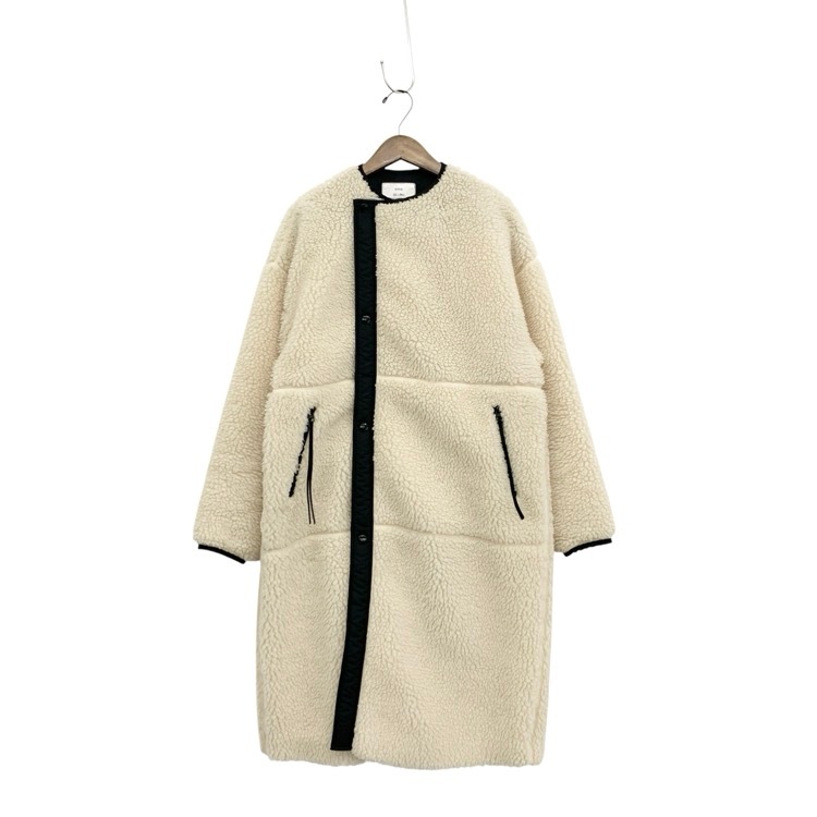 HYKE ハイク FAUX SHEARLING COAT フェイクシアリングコート ホワイト 1 232-17399
