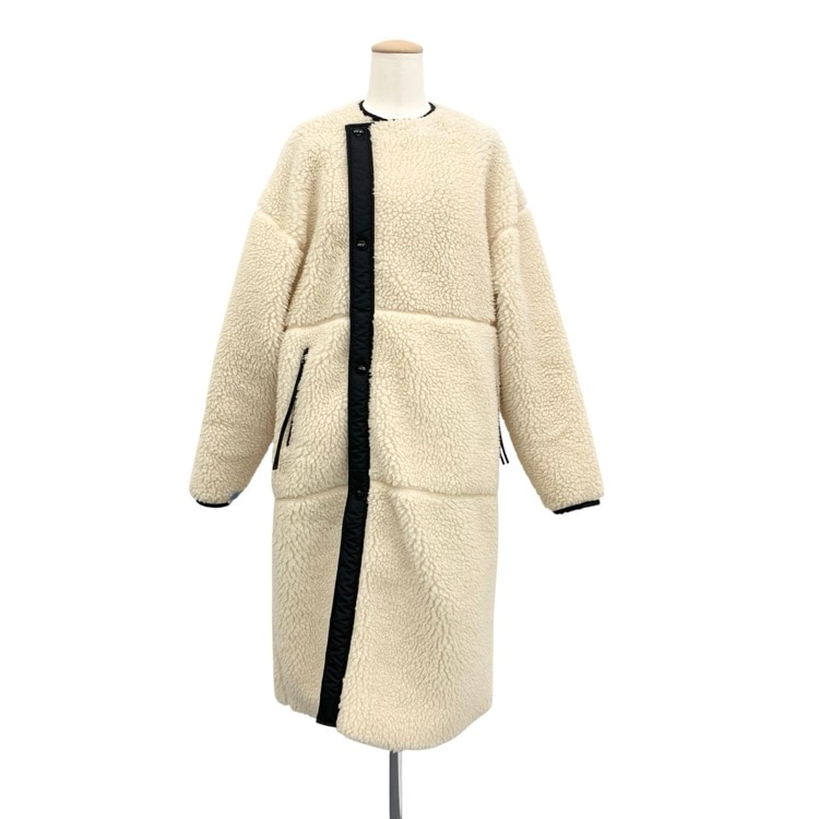 HYKE ハイク FAUX SHEARLING COAT フェイクシアリングコート ホワイト 1 232-17399