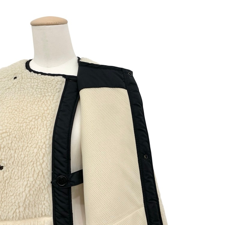 HYKE ハイク FAUX SHEARLING COAT フェイクシアリングコート ホワイト 1 232-17399