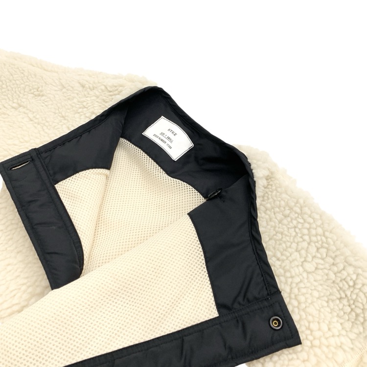 HYKE ハイク FAUX SHEARLING COAT フェイクシアリングコート ホワイト 1 232-17399