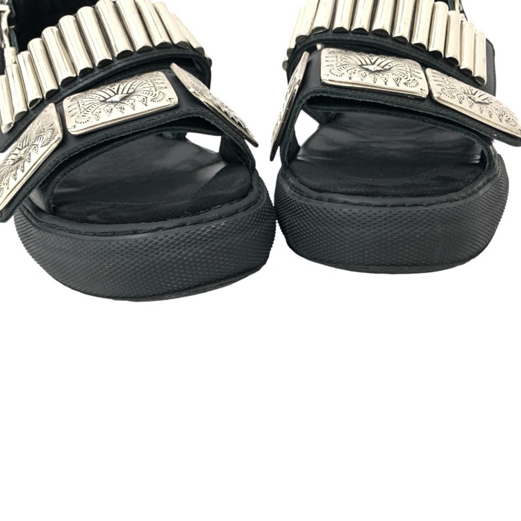 TOGA PULLA トーガプルラ METAL SNEAKER SANDALS メタルスニーカー サンダル ブラック 38 TP61-AJ664