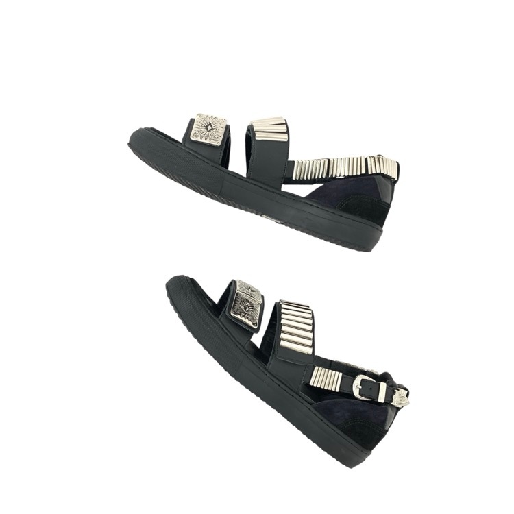 TOGA PULLA トーガプルラ METAL SNEAKER SANDALS メタルスニーカー サンダル ブラック 38 TP61-AJ664