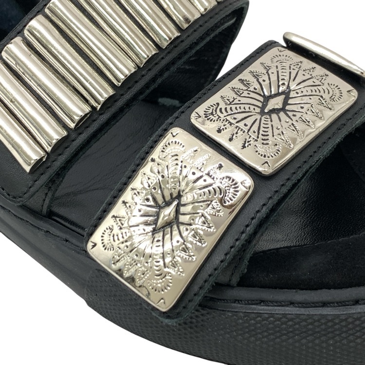 TOGA PULLA トーガプルラ METAL SNEAKER SANDALS メタルスニーカー サンダル ブラック 38 TP61-AJ664