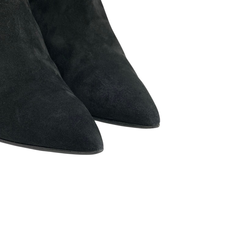 MANOLO BLAHNIK マノロブラニク PLINAIHI ジュエルバックルニーハイブーツ ブラック 38 223-1451-0001