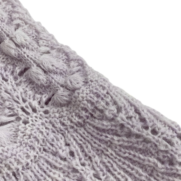 Mame Kurogouchi マメクロゴウチ Openwork Pattern Knitted Dress 透かし柄レースニットドレスワンピース 2 MM24FW-KN076