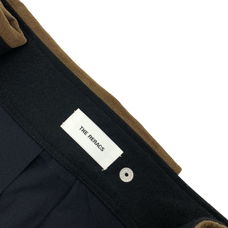THE RERACS ザ リラクス ASYMMETRY BIG PLEATS FLAP SKIRT ビッグプリーツスカート 36 23SS-RESK-147L