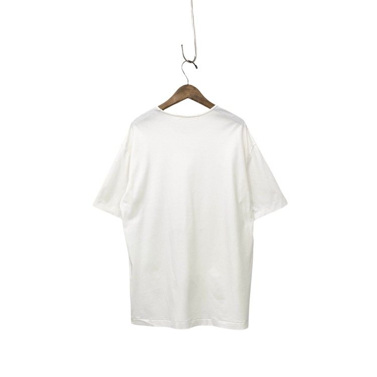2025SS HARUNOBUMURATA ハルノブムラタ JUNEVE LOOSE FIT HM LOGO T-SHIRT ロゴ刺繍Tシャツ カットソー ホワイト 36 HM25S909-AGI07