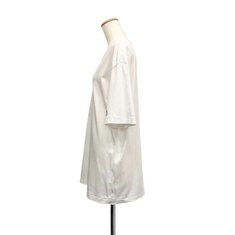 2025SS HARUNOBUMURATA ハルノブムラタ JUNEVE LOOSE FIT HM LOGO T-SHIRT ロゴ刺繍Tシャツ カットソー ホワイト 36 HM25S909-AGI07