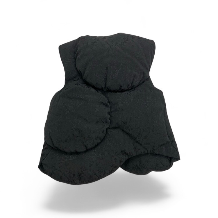 Mame Kurogouchi マメクロゴウチ Floral Jacquard Rounded Down Vest フローラルジャガードラウンドダウンベスト ブラック 3 MM25FW-JK013